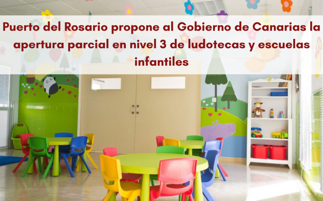 Puerto del Rosario propone al Gobierno de Canarias la apertura parcial en nivel 3 de ludotecas, parques y escuelas infantiles