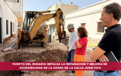 Puerto del Rosario impulsa la reparación y mejora de accesibilidad de la acera de la calle Juan XXIII