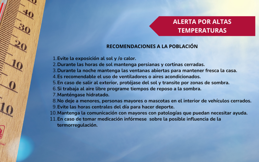 Recomendaciones a la población ante las altas temperaturas que afectarán a Puerto del Rosario