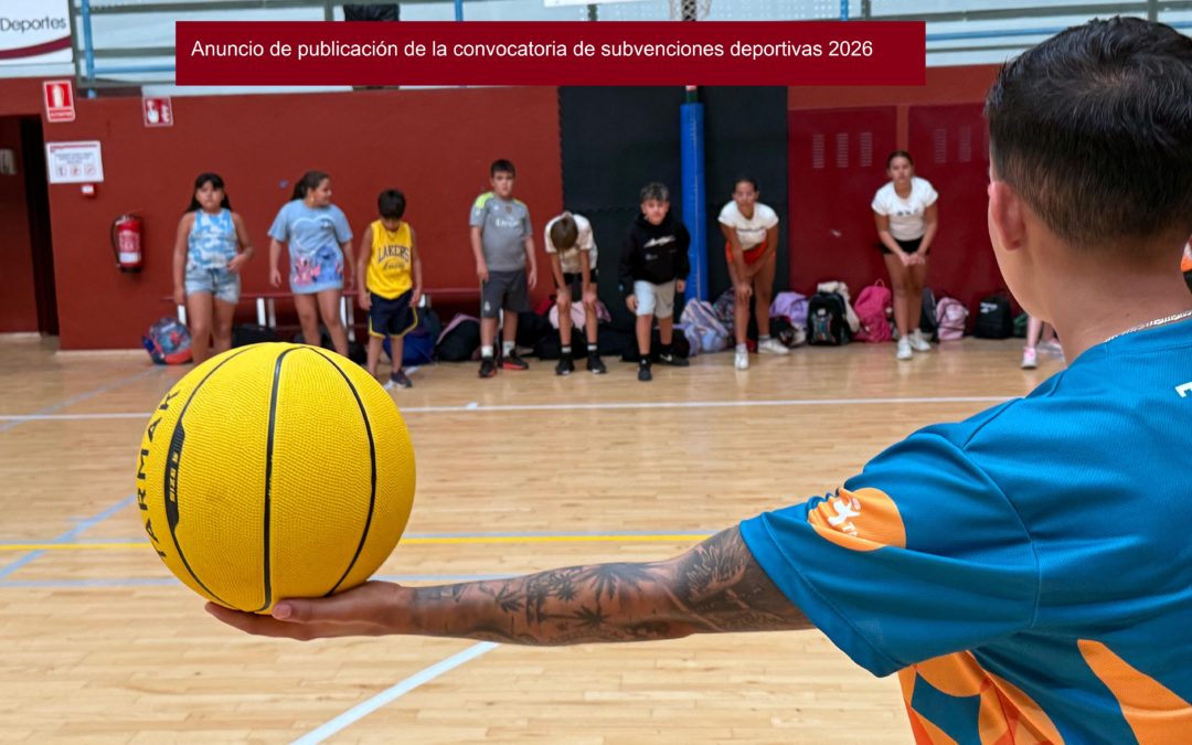 Anuncio de publicación de la convocatoria de subvenciones deportivas 2026