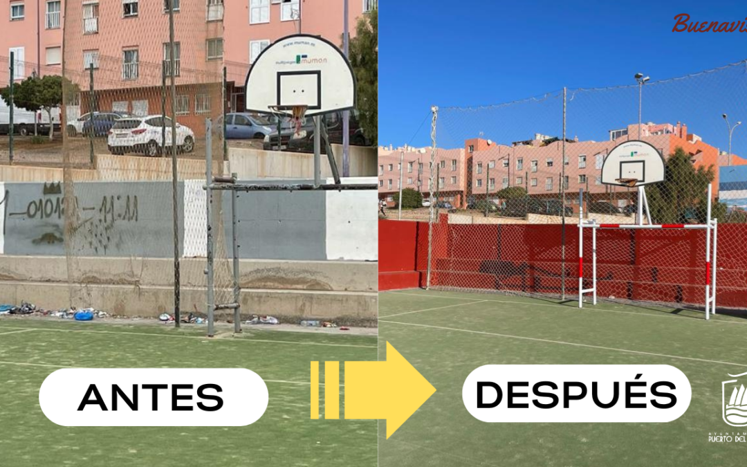 El Ayuntamiento rehabilita las canchas deportivas de Buenavista y de La Matilla
