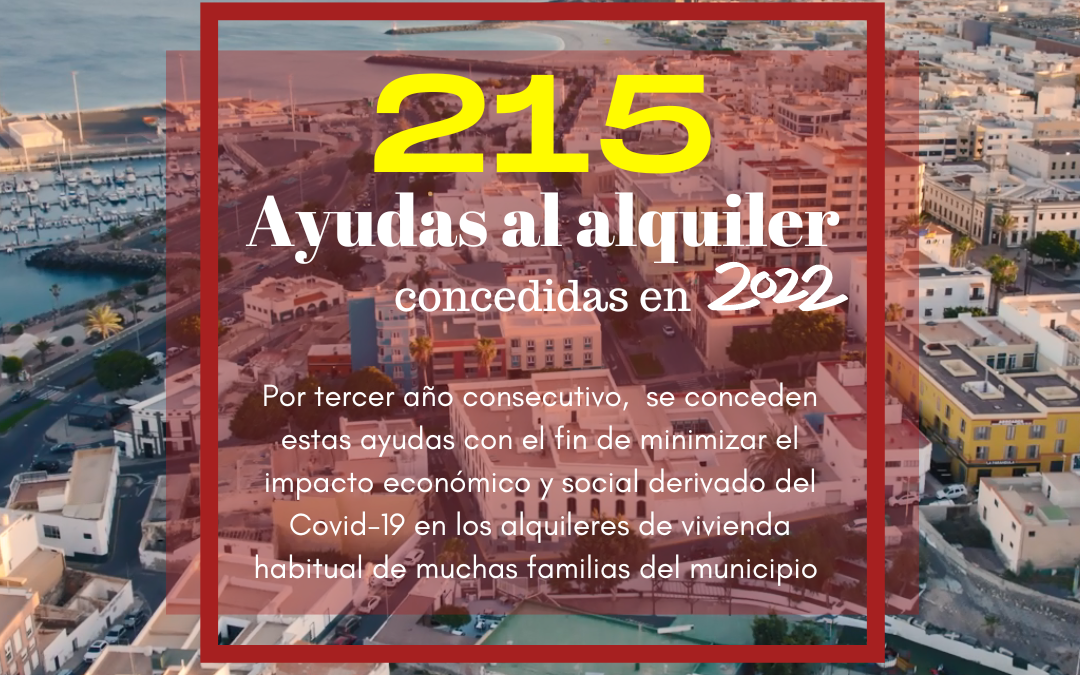 El Ayuntamiento de Puerto del Rosario concede este 2022 más de 215 ayudas para el alquiler