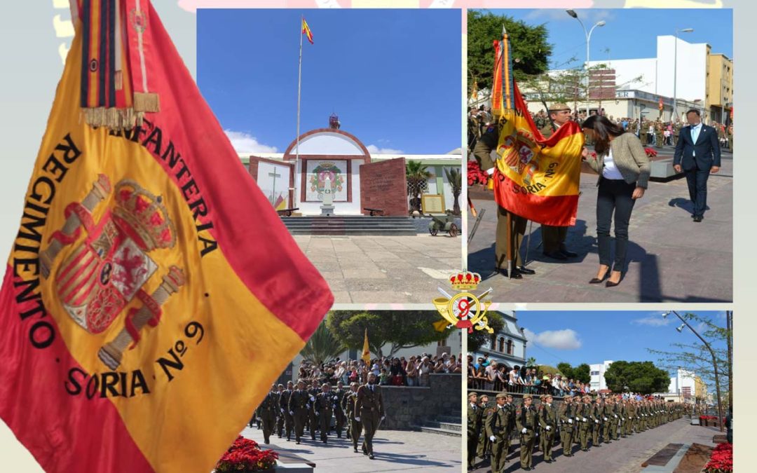 Jura de Bandera de personal civil con la bandera del Regimiento de Infantería «Soria» nº 9
