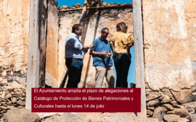 El Ayuntamiento amplía el plazo de alegaciones al Catálogo de Protección de Bienes Patrimoniales y Culturales hasta el lunes 14 de julio
