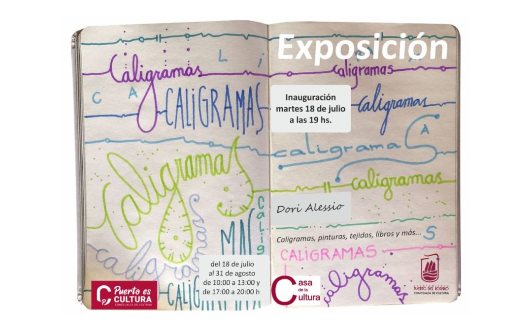 Dori Alessio inaugura la exposición ‘Caligramas’ en la Casa de la Cultura de Puerto del Rosario