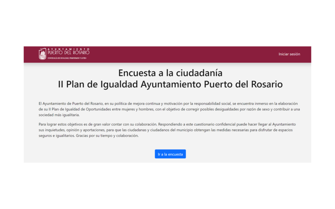 Puerto del Rosario invita a participar en una encuesta que permita realizar un diagnóstico para la elaboración del II Plan de Igualdad