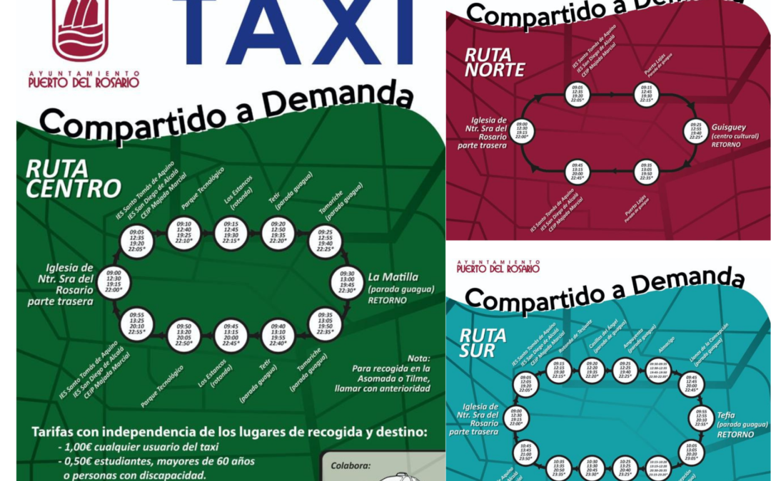 El servicio de Taxi Compartido de Puerto del Rosario retoma su horario de salida nocturno a las 22.00 horas