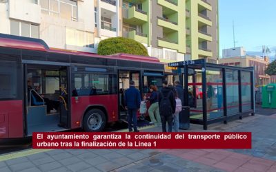 El ayuntamiento garantiza la continuidad del transporte público urbano tras la finalización de la Línea 1