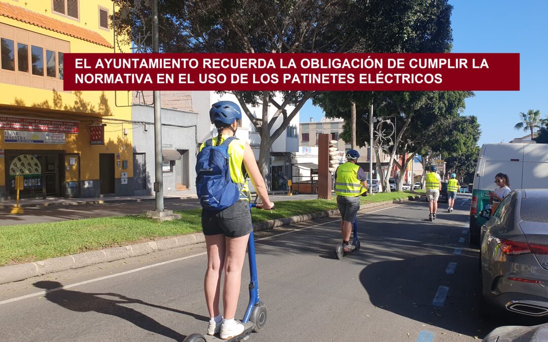 El ayuntamiento de Puerto del Rosario recuerda la obligación de cumplir la Ordenanza de Movilidad Sostenible y Seguridad Vial en el uso de patinetes eléctricos.