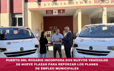 Puerto del Rosario incorpora dos nuevos vehículos de nueve plazas para reforzar los Planes de Empleo Municipales