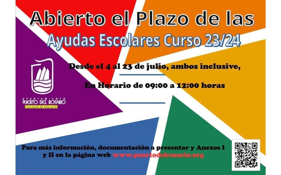 El 23 de julio finaliza el plazo para solicitar las ayudas escolares de Puerto del Rosario