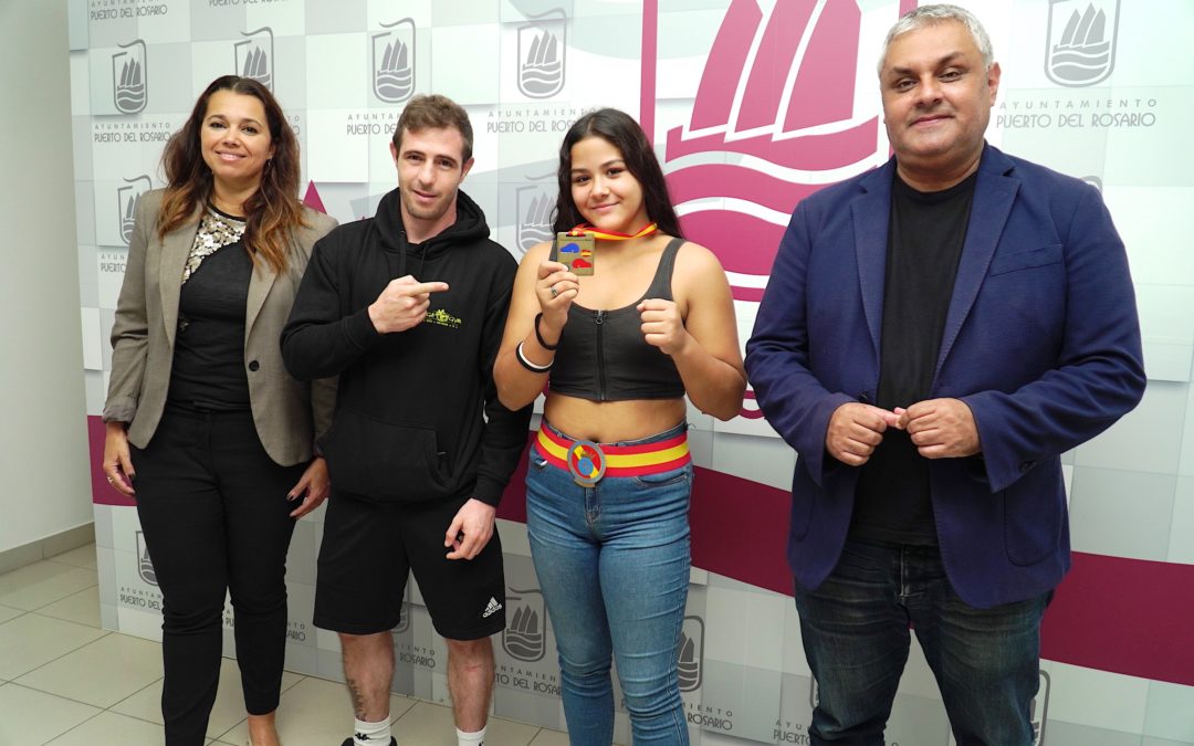 El Ayuntamiento felicita a la majorera Kiara Santana que consiguió proclamarse Campeona de España de Boxeo en categoría Junior